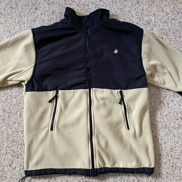 Brown & Black Polo Fleece Jacket - Picture 1 of 6